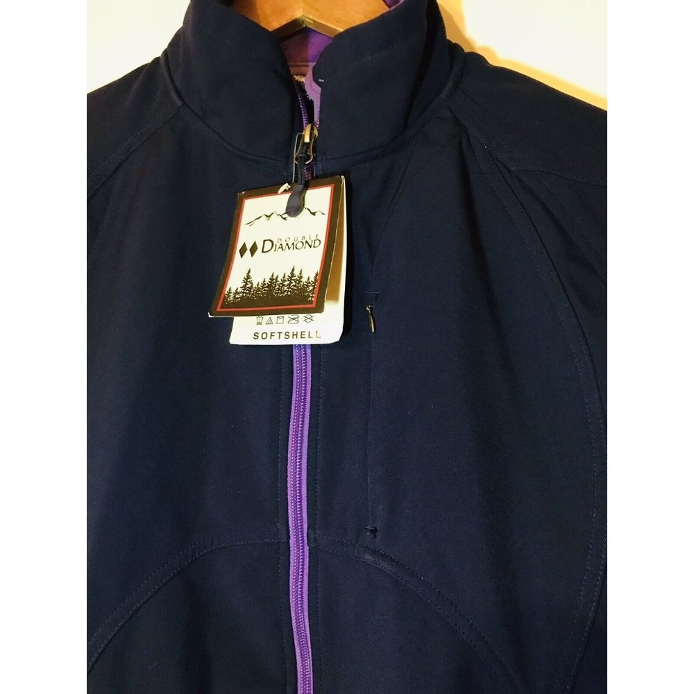 Double Diamond Women's Large Jacket Purple Fleece Lining New - Picture 2 of 8